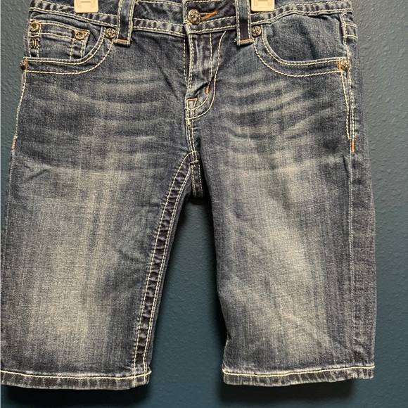 Miss Me Bermuda Y2k Angel Wings Denim Shorts - Picture 1 of 6